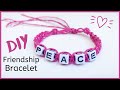 DIY Friendship Bracelet with Alphabet Beads | Adjustable | Hemptique