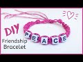 DIY Macrame Friendship Bracelet With Alphabet Beads Adjustable Hemptique 