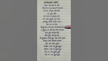Thumbnail of BTS - 'SPRING DAY'  💜 Lyrics (REQUESTED)  #lyrics #kpop #bts #shorts #shortsfeed