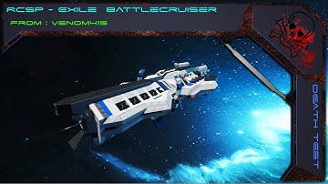 Space engineers DEATH TEST "RCSP - Exile  Battlecruiser"