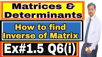 9th Maths Chapter 1|Multiplicative Inverse Matrix |Ex# 1.5 Q6(i)|PTB|Matric Part-1