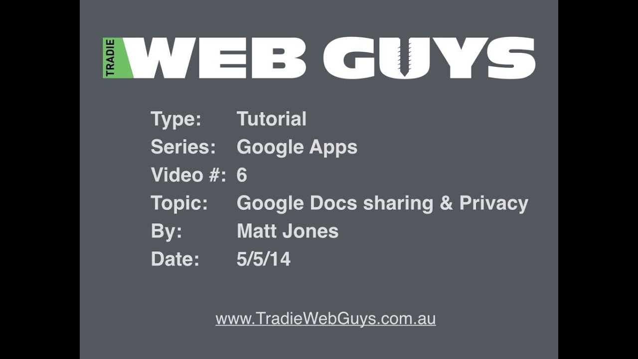 6 Sharing Google Docs and privacy settings