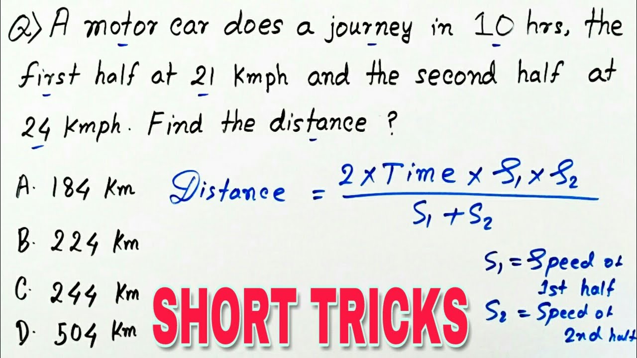 Time and Distance Shortcut & Trick to solve problems quickly (Part 8