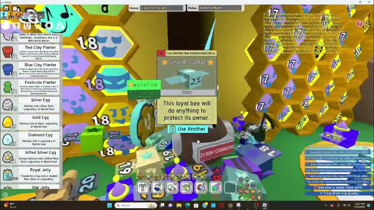 How to get a lot of Mythic bees, Bee swarm simulator YouTube