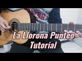 Como tocar La llorona en Guitarra Punteo Fácil. Tutorial de Guitarra