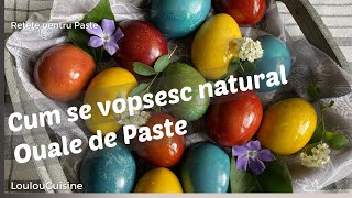 Oua de Paste vopsite in culori naturale