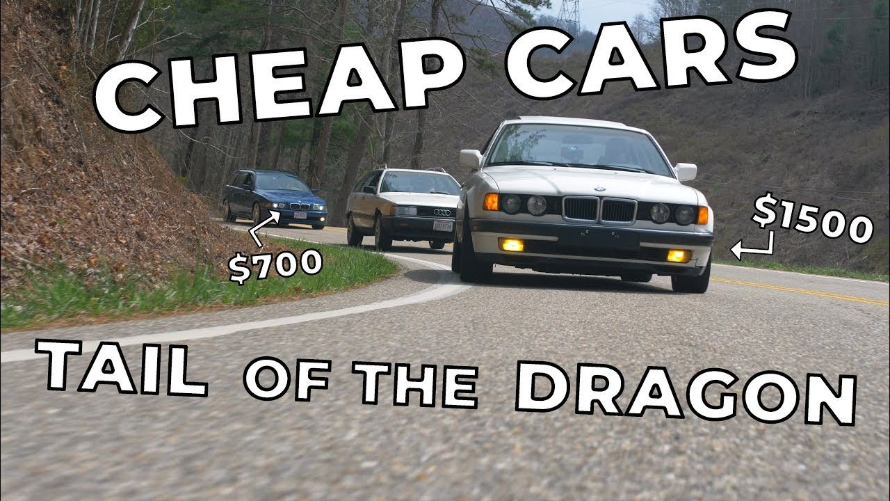 5 Cheap Cars Slay Tail of The Dragon // Winter Beater Challenge YouTube