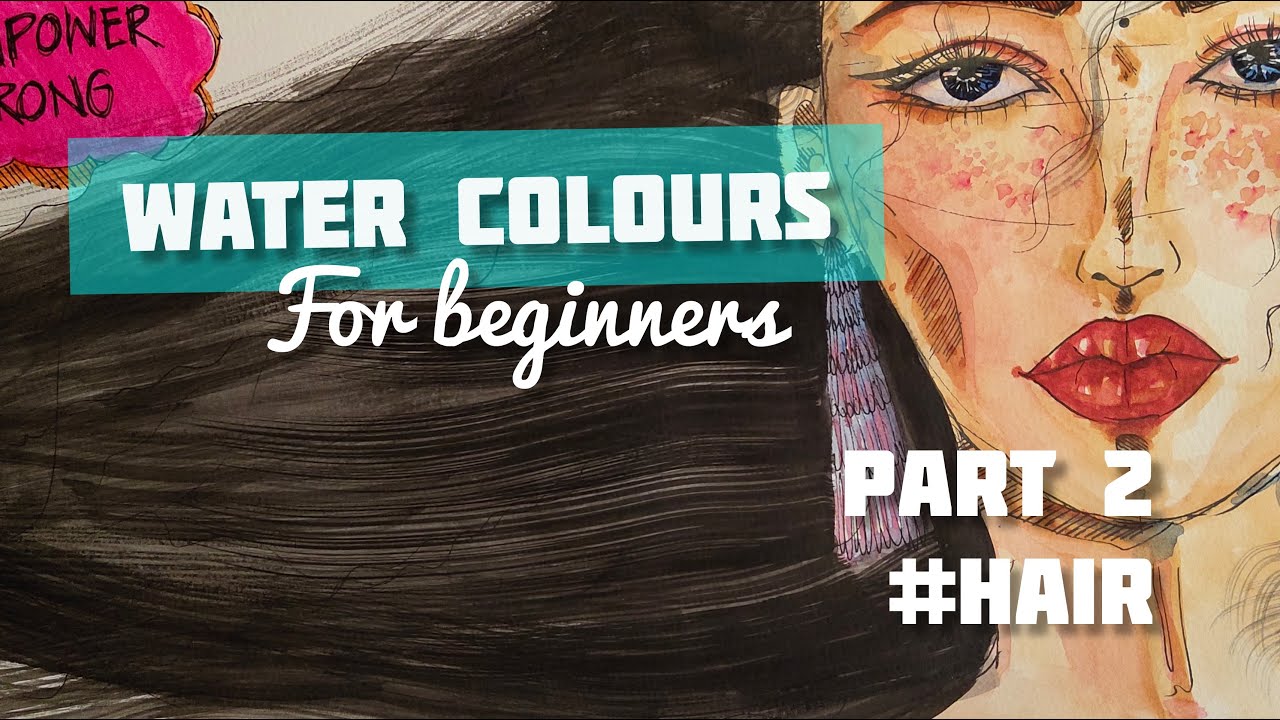 HOW TO PAINT TEXTURED HAIR water colours YouTube