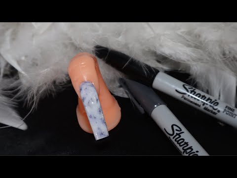 HOW TO: MARBLE NAILS USING SHARPIE | NAIL TUTORIAL