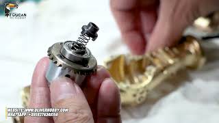 How to disassemble upgrade brass axle of JDM 198 ZW 370 RC loader, see inside structure