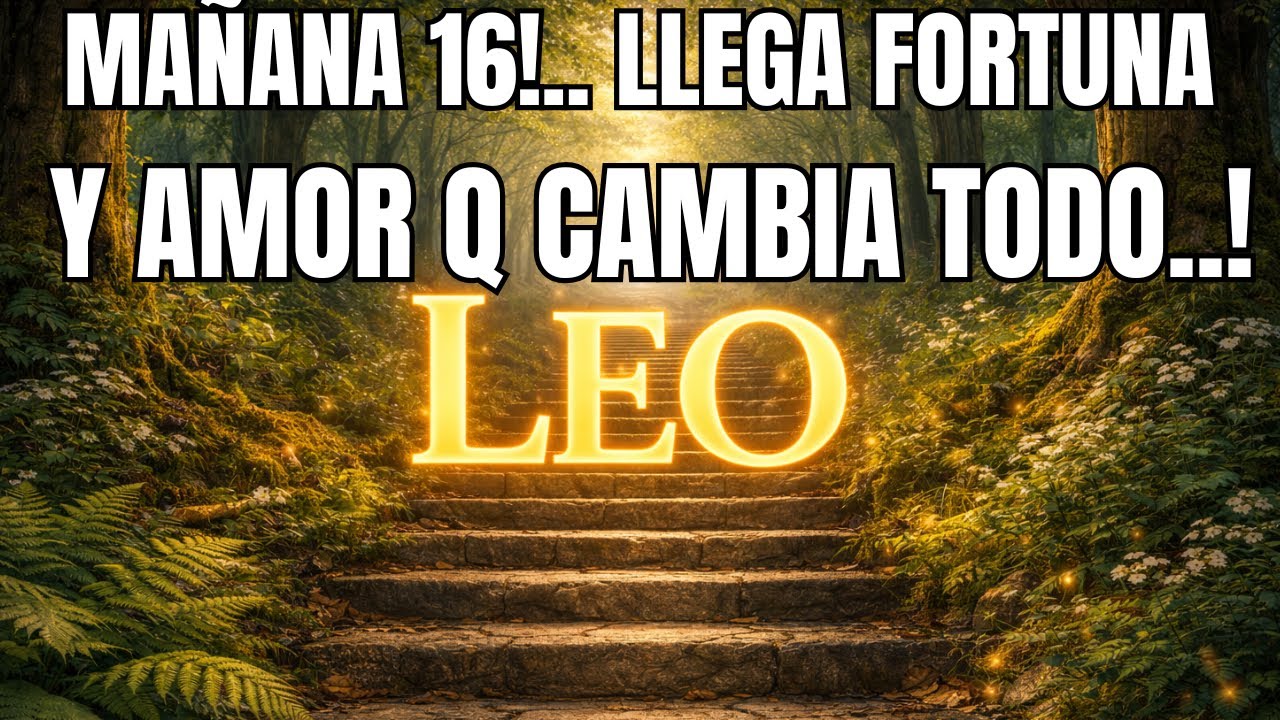 LEO♌🏡 ESTO SUCEDERÁ EN TU CASA MAÑANA 16 😮 DE REPENTE LLEGA FORTUNA Y AMOR QUE CAMBIA TODO!