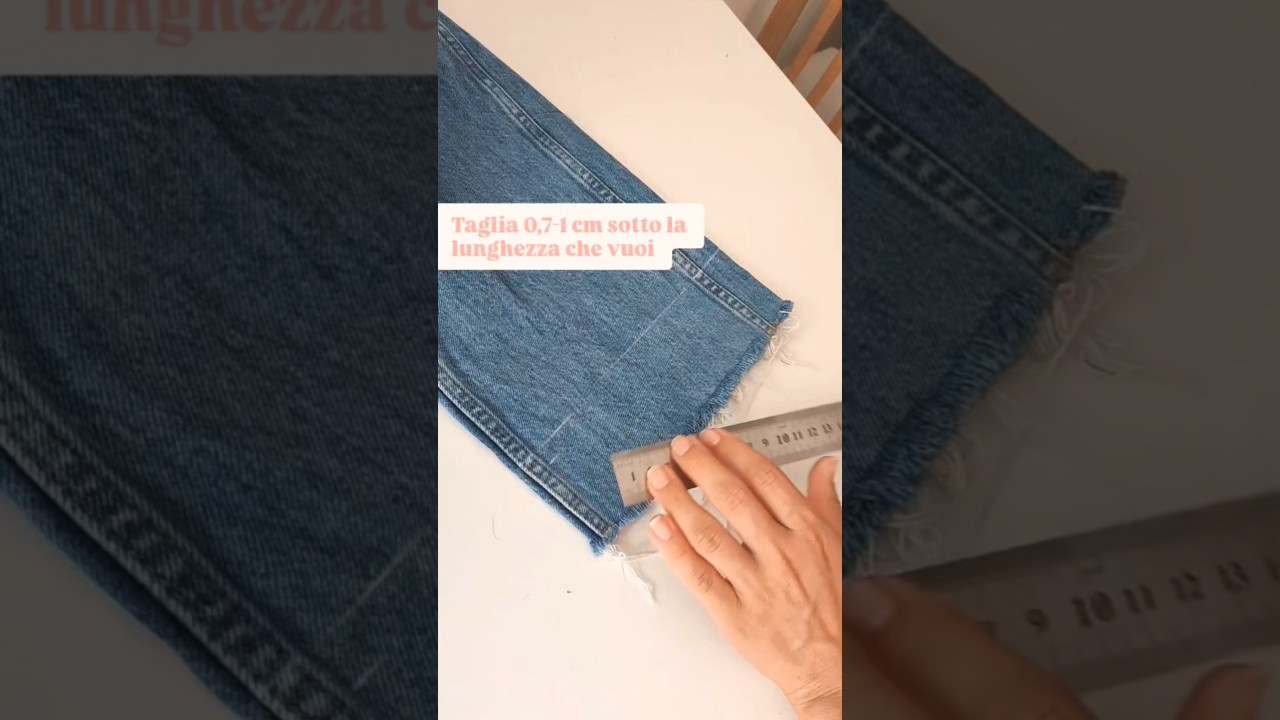 Come si fa orlo sfrangiato del jeans 