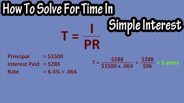 How To Solve For Time In Simple Interest - Solving For Time In Simple Interest Problems