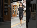 AI Street Walk: ROTITA Lace & Crochet Cold-Shoulder Dress in Motion