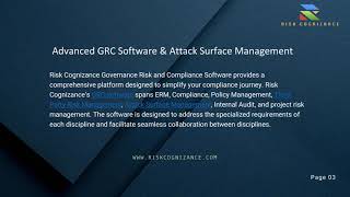 Streamlining Governance, Risk, and Compliance with Risk Cognizance   Modern GRC Software   Platform