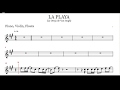 La Playa - La Oreja de Van Gogh - Partitura para Piano, Violín, Flauta...