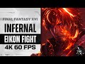 Final Fantasy XVI Clive vs Infernal Shadow &amp; Eikon ( Dark Ifrit ) - Epic Awakening [ 4k 60 FPS ]