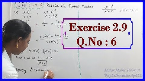 TN 11th Maths|Chapter-2|EXERCISE(பயிற்சி)-2.9 Q.no:6| #MalarMathsTutorial