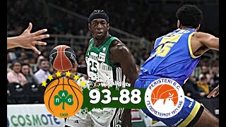 Παναθηναϊκός - Περιστέρι 93-88 | Στιγμιότυπα -  Basket League (19/4/2024)