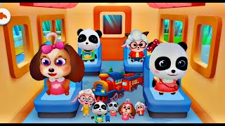 Baby bus | Berkeliling dengan kereta api bersama bayi panda kecil ❤