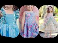 Cotton fabric baby frock printed little girls frock design