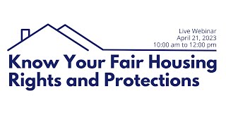 CHRO Fair Housing Forum   April 21, 2023