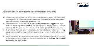 WSDM-23 Workshops: Counterfactual Explanations for Visual Recommender Systems Net Worth