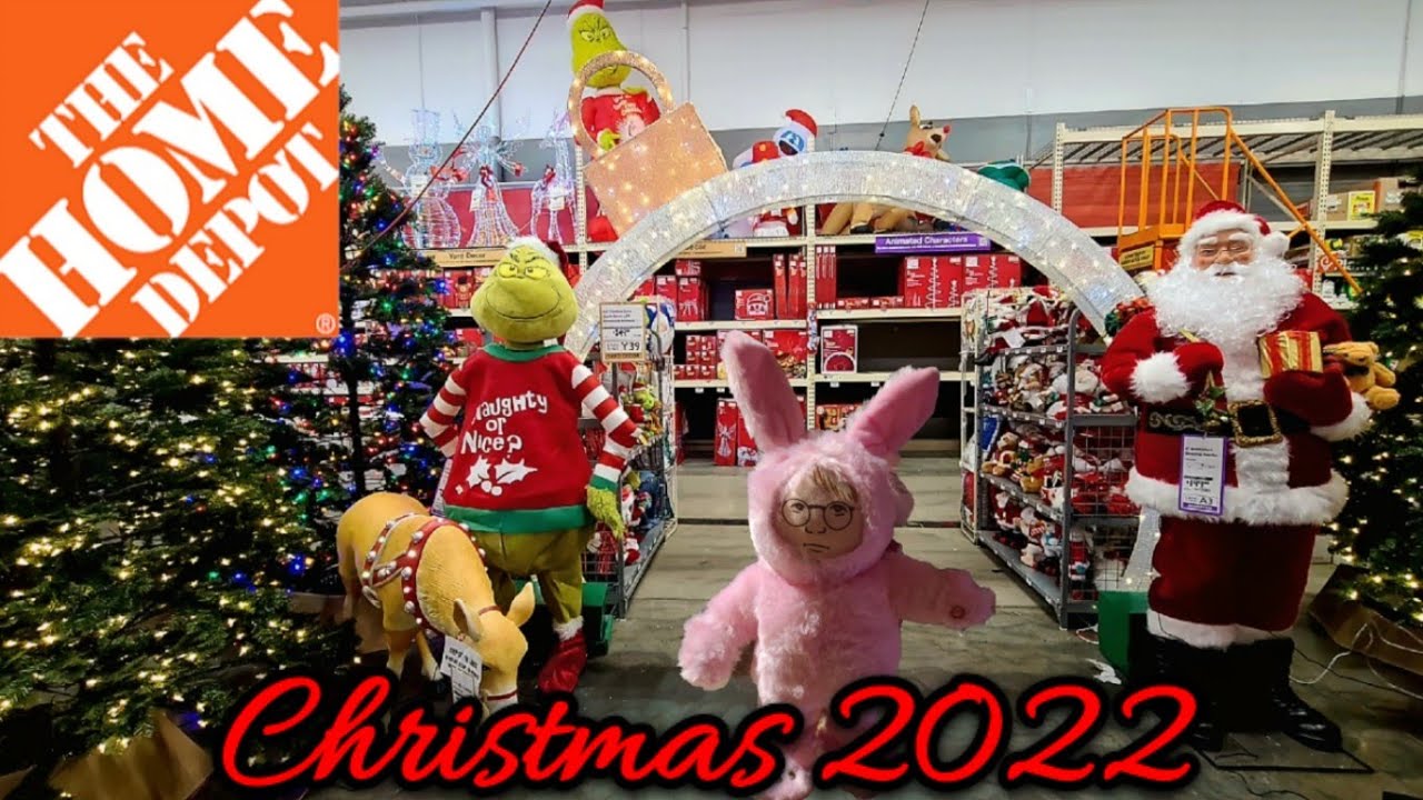 Home Depot 2022 Christmas Decor First Look Store Walkthrough - YouTube