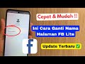 Cara Mengganti Nama Halaman Facebook Lite