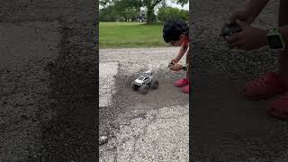 Amphibious RC truck birthday gift from grandpa!