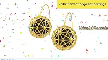 How to create Cage set Earrings | Polyhedron | Multipipe Tool Rhino 3d | #rhino #rhino3d #subd