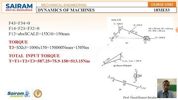 Lecture Video 5_18ME53_Module 1 _Problem on Slider crank mechanism 5_Vinod Biradar