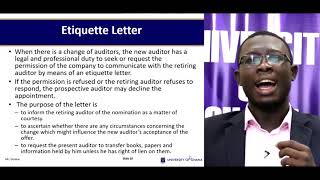 Details ACCT 304: Auditing - Session 3: Regulatory Framework of Auditing Guide