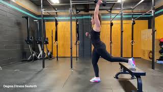 Single Arm Overhead Bulgarian Split Squat