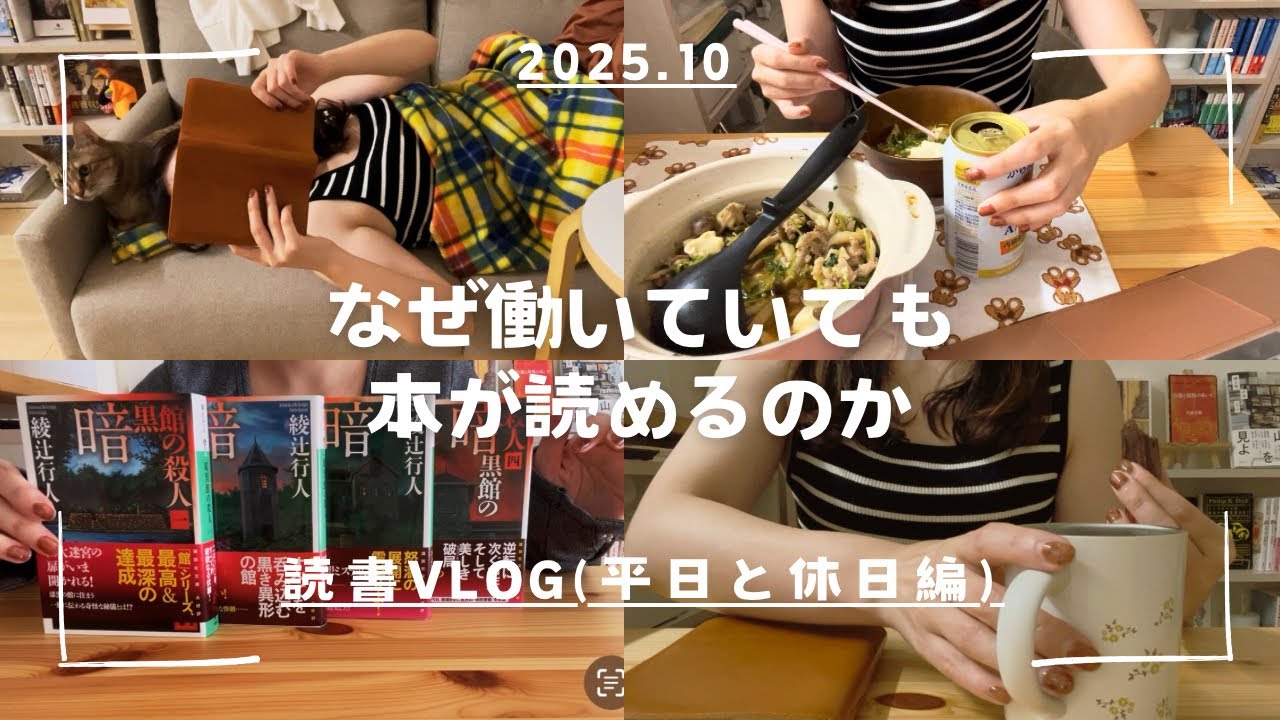 【読書vlog】ねこと話せる30代独身社会人。お鍋の夕食は爆速🏃‍♀️だから自分時間たっぷり、栄養もたっぷり💪最高！！