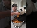#happy # panda bear 🐻 HAVING NOODLES FUNNY 🤣🤣🤣 AI VIDEO. 🇮🇳🙏❤️.