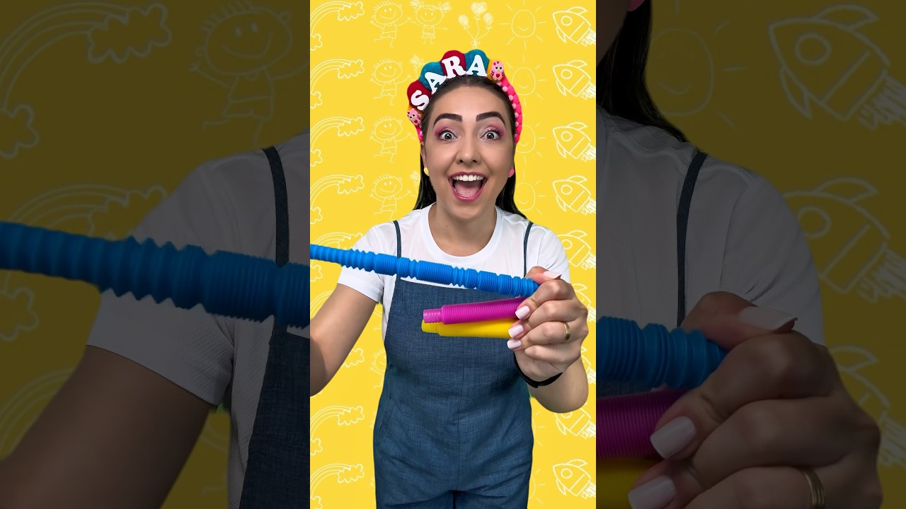 🩵🩷💛Azul, rosa e amarelo. Aprenda as cores com a Profª Sara. #cores #brinquedos #educaçãoinfantil 썸네일