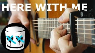 Here With Me - Marshmello Feat. CHVRCHES - Fingerstyle Guitar Cover chords