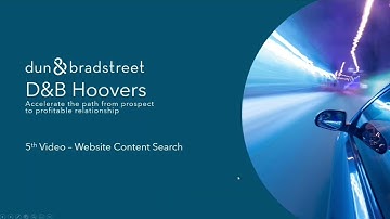D&B Hoovers – Deep Dive and Demo on Website Content Search - Dun & Bradstreet DACH