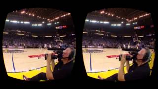 The NextVR NBA Tip Off Live Stream in the Gear VR