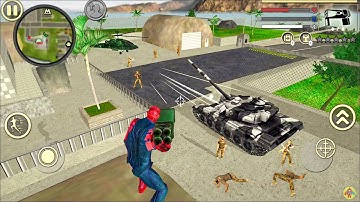 Spider Rope Hero Vice Town #15 - Fun at Army Base - Android Gameplay