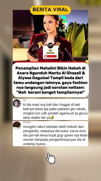 Penampilan Mahalini di Resepsi Al Ghazali Tuai Sorotan 😲