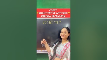 Cseet quantitative aptitude logical reasoning#commerceshorts #cseet #logicalreasoning #numberanalogy