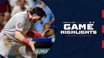 Nationals vs. Phillies Game Highlights (8/22/25) | MLB Highlights