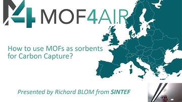 MOF4AIR concepts (2/3) - MOFs as adsorbents for Carbon Capture