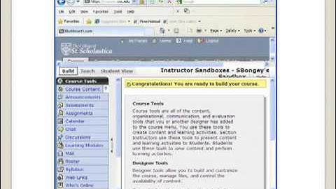 How to Set Up a New Blackboard/WebCT Course