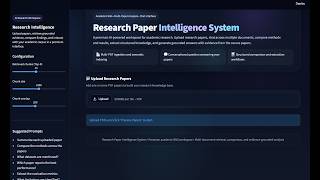 Research Paper Intelligence System | AI-Powered RAG for Multi-Paper Analysis