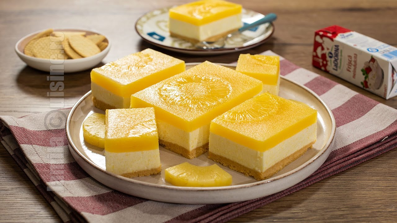 Prajitura grozava fara coacere cu ananas si frisca | JamilaCuisine