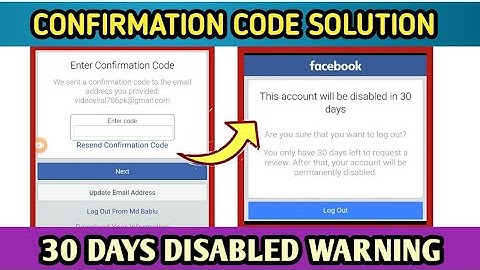 Facebook Enter Confirmation Code Not Received Problem Solution | Account Will Be Disabled in 30 Days