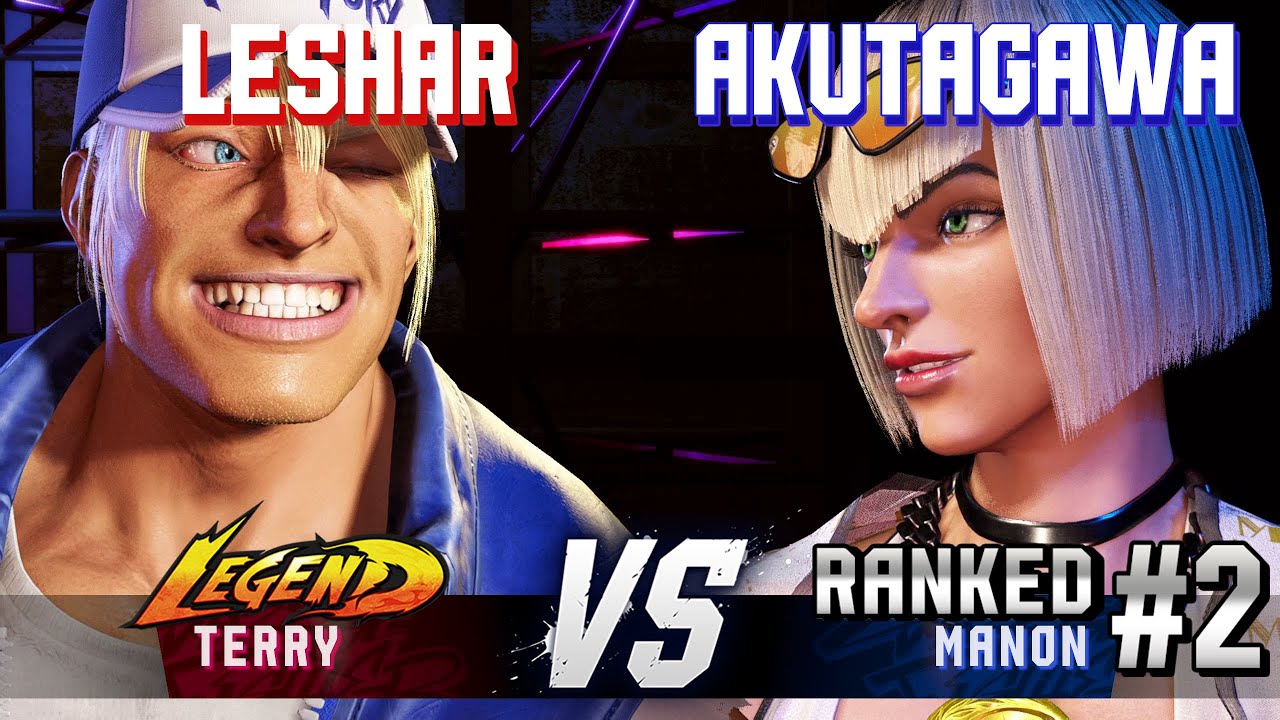 SF6 ▰ LESHAR (Terry) vs AKUTAGAWA (#2 Ranked Manon) ▰ High Level Gameplay